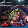 Marvel Avengers Basketball Size 6, Captain America, Iron Man, Captain Marvel, Black Panther, and Hulk Indoor and Outdoor Game Youth Sports Ball for Boys and Girls, Black view 3