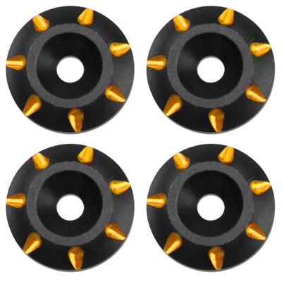 4Pack Vgoohobby 1/8 Universal Rear Wing Buttons Gasket Fixed Wing Spacers Compatible with Arrma Traxxas HPI HSP Redcat Axial Tamiya 1/8 RC Buggy Truck Racing Car (Gold)