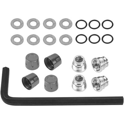 Vgoohobby M4 Wheel Hub Caps Wheel Rim Center Nut Cover Compatible with Traxxas TRX4 TRX6 Axial SCX10 90046 Redcat Gen8 Tamiya 1/10 RC Crawler Car (Titanium)