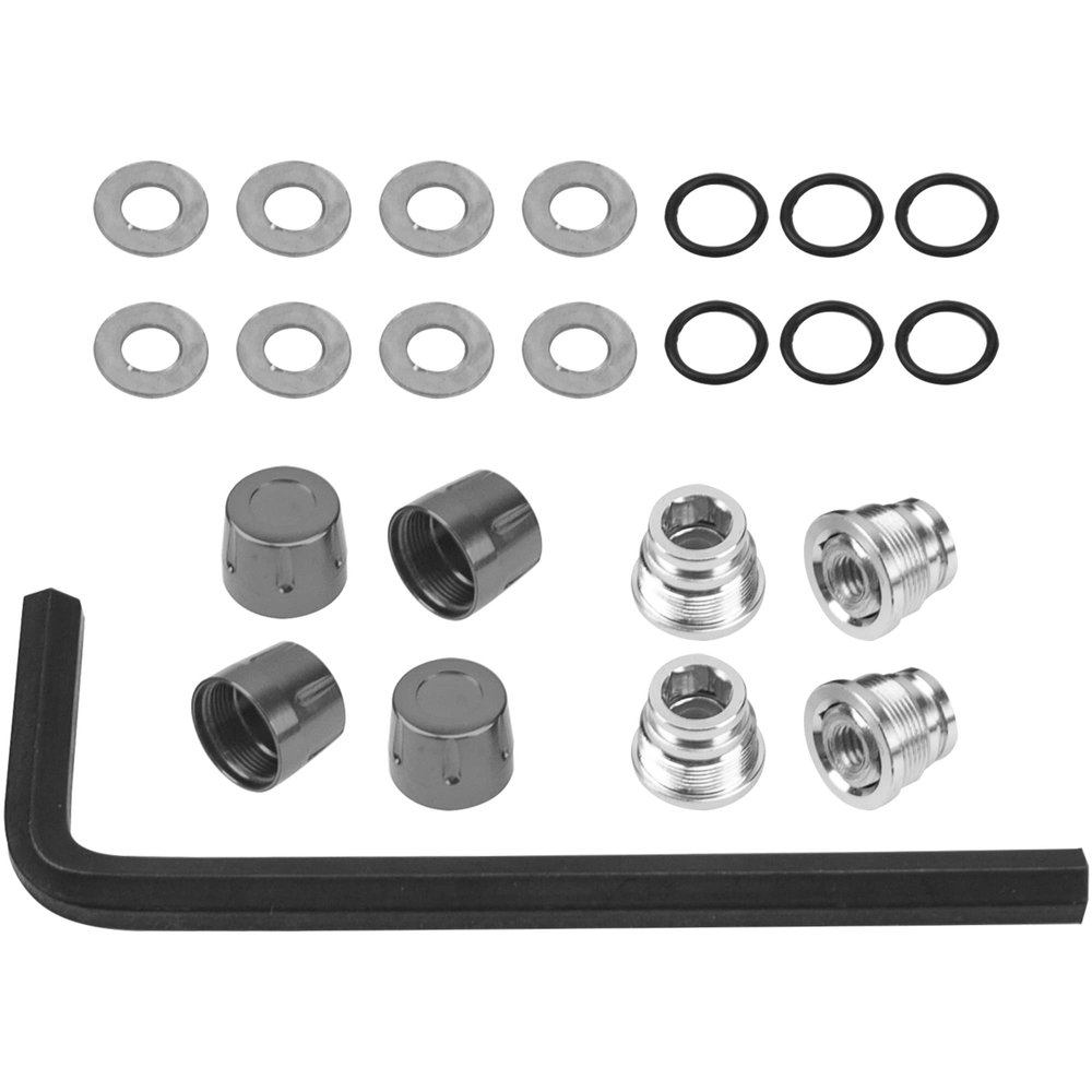 Vgoohobby M4 Wheel Hub Caps Wheel Rim Center Nut Cover Compatible with Traxxas TRX4 TRX6 Axial SCX10 90046 Redcat Gen8 Tamiya 1/10 RC Crawler Car (Titanium)