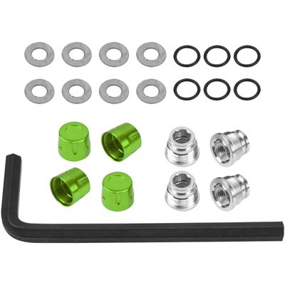 Vgoohobby M4 Wheel Hub Caps Wheel Rim Center Nut Cover Compatible with Traxxas TRX4 TRX6 Axial SCX10 90046 Redcat Gen8 Tamiya 1/10 RC Crawler Car (Green)