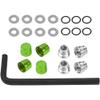 Vgoohobby M4 Wheel Hub Caps Wheel Rim Center Nut Cover Compatible with Traxxas TRX4 TRX6 Axial SCX10 90046 Redcat Gen8 Tamiya 1/10 RC Crawler Car (Green) view 1