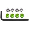 Vgoohobby M4 Wheel Hub Caps Wheel Rim Center Nut Cover Compatible with Traxxas TRX4 TRX6 Axial SCX10 90046 Redcat Gen8 Tamiya 1/10 RC Crawler Car (Green) view 2