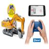 siku 6740, Liebherr R980 SME Crawler Excavator, Remote Controlled 1:32, Controlled by a Bluetooth Control, Can also be controlled using an app with sound, Metal/Plastic, Yellow view 2