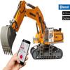 siku 6740, Liebherr R980 SME Crawler Excavator, Remote Controlled 1:32, Controlled by a Bluetooth Control, Can also be controlled using an app with sound, Metal/Plastic, Yellow view 3
