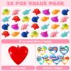 JOYIN 28 Packs Valentines Day Gifts for Kids, Sea Animals Mochi Squishy Toy with Heart Valentines Day Cards for Kids School Classroom, Stress Relief Toy for Valentine Party Favors, Class Exchange view 4