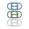 Dr. Brown's Narrow Baby Bottle Handles, 100% Silicone, Easy Grip Removable Handles for Bottle to Sippy Cup Transition, Blue/Gray/Green, 3-Pack, 4m+ view 1