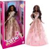 Barbie The Movie Doll, President Collectible Wearing Shimmery Pink & Gold Dress with Sash view 1