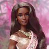 Barbie The Movie Doll, President Collectible Wearing Shimmery Pink & Gold Dress with Sash view 3