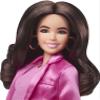 Barbie The Movie Doll, Gloria Collectible Wearing Three-Piece Pink Power Pantsuit with Strappy Heels & Golden Earrings view 3