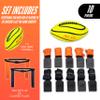 Nerf 10 Player Flag Football Belts + Ball Set - Youth Flags + Junior Foam Football for Kids - Full Kit for 5 v 5 Games - Includes (10) Belts + 1 Foam Ball view 2