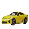 Autoart Lexus LFA Pearl Yellow with Red and Black Interior 1/18 Model Car view 1