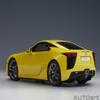 Autoart Lexus LFA Pearl Yellow with Red and Black Interior 1/18 Model Car view 3
