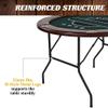 Barrington Billiards 6 Player Folding Round Card Table Casino Style 46 Inch Poker Table with Padded Rails, Cup Holders, and Poker Chips and Cards view 3