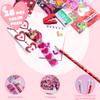 JOYIN 28 Packs Valentine's Day Stationery Set with Gift Card for Kids, Includes Pencils, Rulers, Notebook and Stickers for Classroom Exchange Party Favors Supplies view 3