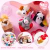 JOYIN 28 Pack Valentines Day Gifts for Kids Prefilled Hearts with Plush Toy Keychain and Valentines Day Cards for Kids Classroom Exchange, Party Favors, Gift Exchange, Game Prizes view 3