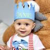 Melondipity Birthday Crown Hat - Felt Birthday Crown for Boys & Girls - Personalized Birthday Hats for Kids 1-8 Years Old (Customized Light Blue) view 2