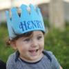 Melondipity Birthday Crown Hat - Felt Birthday Crown for Boys & Girls - Personalized Birthday Hats for Kids 1-8 Years Old (Customized Light Blue) view 3