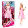 Barbie The Movie Doll, Margot Robbie as, Collectible Doll Wearing Pink and White Gingham Dress with Daisy Chain Necklace view 1