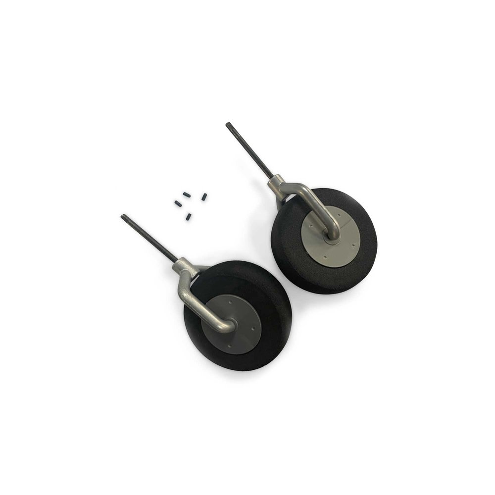 E-flite Main Gear Struts w/Wheels Pair Beechcraft D18 EFL106258 Wheels Gear Retracts & Accys