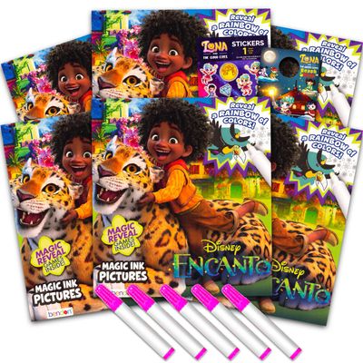 Bendon Disney Encanto Imagine Ink Coloring Book Set for Girls Boys - 6 Pack No Mess Coloring Books with Stickers, More (Disney Encanto Birthday Party Favors)