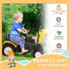 Aosom Kids Ride On Excavator, Pedal Digger, Construction Truck with Horn for Kids and Toddlers 3+, Yellow view 3