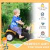 Aosom Digger Ride-on Truck Kids Car with Horn, Excavator Ride-on Toy, Imaginative Toy Construction Car, 6 Wheels & Detachable Trailer, Yellow view 3