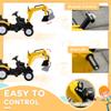 Aosom Digger Ride-on Truck Kids Car with Horn, Excavator Ride-on Toy, Imaginative Toy Construction Car, 6 Wheels & Detachable Trailer, Yellow view 4