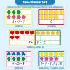 Torlam Magnetic Ten Frame Set, Math Games for Kids Math Manipulatives Elementary Kindergarten Preschool Classroom Must Haves, Math Counters Toddler Learning Toys Game for Homeschool Special Education view 2