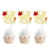 24 Pack Fall in Love Cupcake Toppers Glitter Maple Leaves Fall Maple Leaves Cupcake Picks Thanksgiving Bride Cupcake Decorations Bridal Shower Wedding Engagement Anniversary Party Supplies view 1