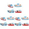 Tofficu 12pcs Miniature Fishing Boat Model Resin Nautical Decor for Home Desktop Ornament Unique Present for Boys and Girls Friends Creative Coastal Style for Parties Everyday Decoration view 1