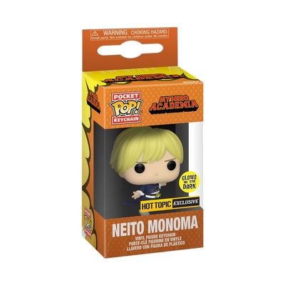 BoxLunch Funko Pocket Pop! My Hero Academia Neito Monoma Glow-in-the-Dark Vinyl Keychain Exclusive