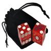 Cyber-Deals Rattan Craps Dealer Dice Stick 36" Inch + Selected Las Vegas Casino Authentic Dice Pair + Dice Pouch Bundle (Bally's (Red Frosted)) view 2