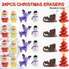 3D Christmas Erasers for Kids, 24 Pcs Cute Puzzle Erasers Desk Pets Toy for School Classroom Prizes, Santa Claus Stocking Gift Filling, Christmas Party Decoration, Goodies Bag Fillers view 2