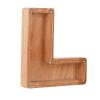 JENPECH Wooden Letter Piggy Bank for Kids Boys Girls, 26 Alphabet Large Piggy Bank Money Saving Box Birthday Gift for Kids Adults L view 1