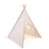 WATEVLOTCS Kids Play Teepee Tent with Carry Bag 43 x 43 x 63 Inch, Natural Cotton Canvas + Pine Wood Frame view 4