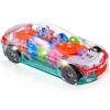 ABK Transparent Toy Car - with Visible Colored Moving Gear System, Light and Sound Transparent Electric Car Toy Light Music LED Light Effects (Sport Car) view 1