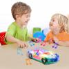 ABK Transparent Toy Car - with Visible Colored Moving Gear System, Light and Sound Transparent Electric Car Toy Light Music LED Light Effects (Sport Car) view 3