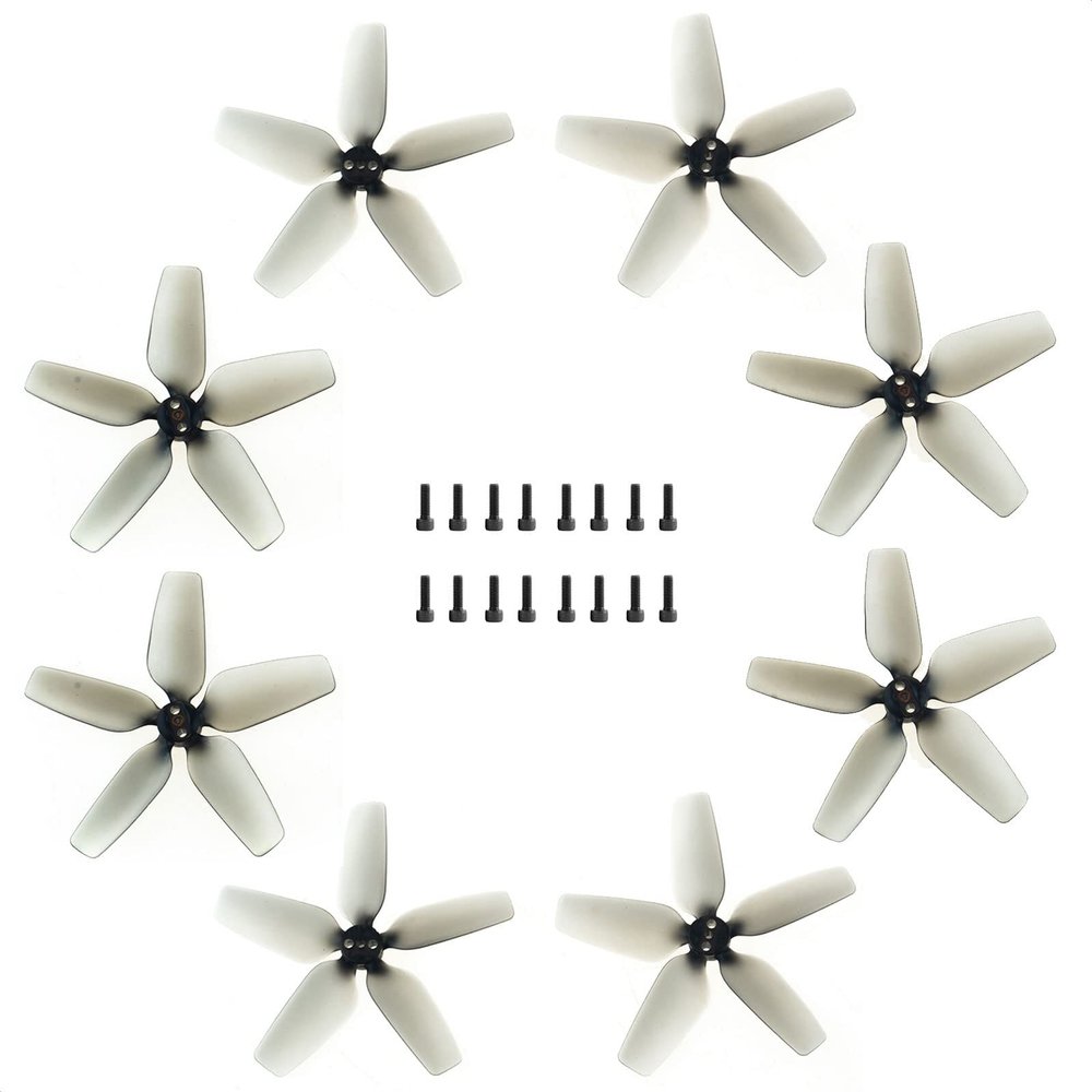 DJI Avata Drone Propellers Replacement for DJI Avata Drone Accessories w/Screws (Smoke Gray, 8 Pcs - 4 CW + 4 CCW)