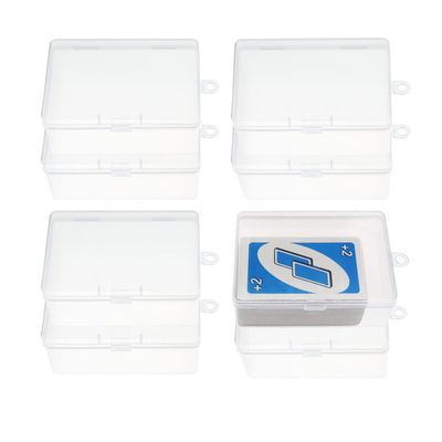 Cwdew Plastic UNO Card Case Holder Compatible with 112Pcs Classic Mattel UNO Card Game, High Capacity Playing Card Case Box Storage (NO Cards) (Set of 8)