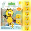 Glo Pals x Sesame Street Water-Activated Bath Toy with 6 Reusable Light-Up Cubes for Sensory Play (Big Bird, Cubes with Character) view 1
