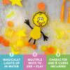 Glo Pals x Sesame Street Water-Activated Bath Toy with 6 Reusable Light-Up Cubes for Sensory Play (Big Bird, Cubes with Character) view 2