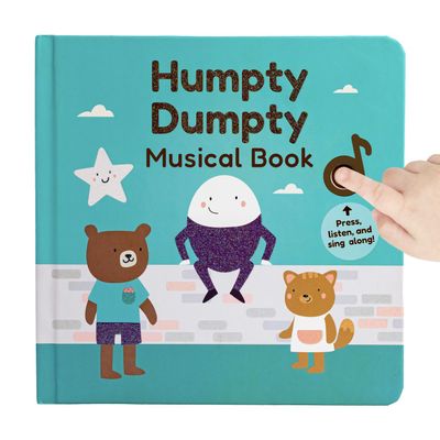 Cali's Books Humpty Dumpty Book for Children with 6 Favorite Nursery Rhymes: Finger Family, Row Row Row Your Boat, and More! Musical Book for Toddlers 1-3