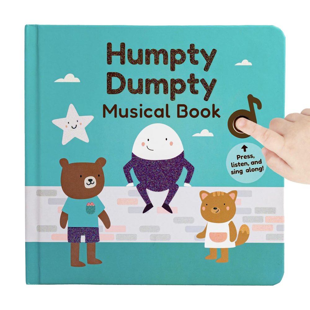 Cali's Books Humpty Dumpty Book for Children with 6 Favorite Nursery Rhymes: Finger Family, Row Row Row Your Boat, and More! Musical Book for Toddlers 1-3