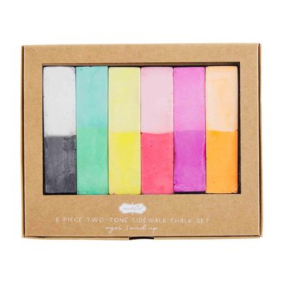 Color Block Rainbow Chalk Set