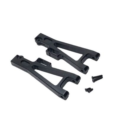 2Pcs Metal Lower Suspension Arm Swing Arm for JLB Racing Cheetah 11101 21101 J3 Speed 1/10 RC Car Upgrade Parts ( Color : Black )