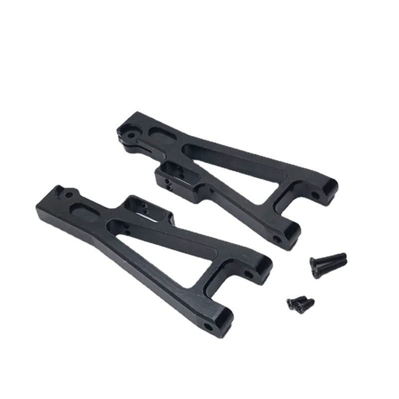 2Pcs Metal Lower Suspension Arm Swing Arm for JLB Racing Cheetah 11101 21101 J3 Speed 1/10 RC Car Upgrade Parts ( Color : Black )