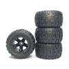 4Pcs Large Tire Widening Tyre Wheel for Wltoys 144001 124016 124018 124019 12428 Haiboxing 16889 RC Car Upgrade Parts ( Color : Black ) view 1