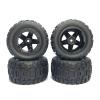 4Pcs Large Tire Widening Tyre Wheel for Wltoys 144001 124016 124018 124019 12428 Haiboxing 16889 RC Car Upgrade Parts ( Color : Black ) view 2