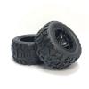 4Pcs Large Tire Widening Tyre Wheel for Wltoys 144001 124016 124018 124019 12428 Haiboxing 16889 RC Car Upgrade Parts ( Color : Black ) view 3